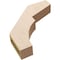 Ekena Millwork 3-inch W x 16-inch D x 16-inch H Monterey Rough Cedar Woodgrain TimberThane Knee Brace, Primed BRCUR03X16X16MONRCPR - alternate 3